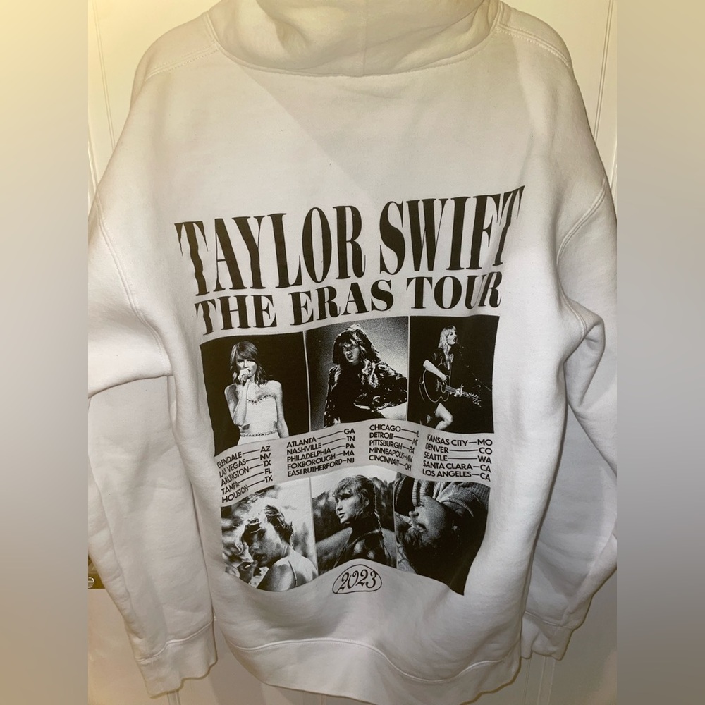 Taylor Swift Eras Tour Collage Hoodie (White) - Picture 3 of 5